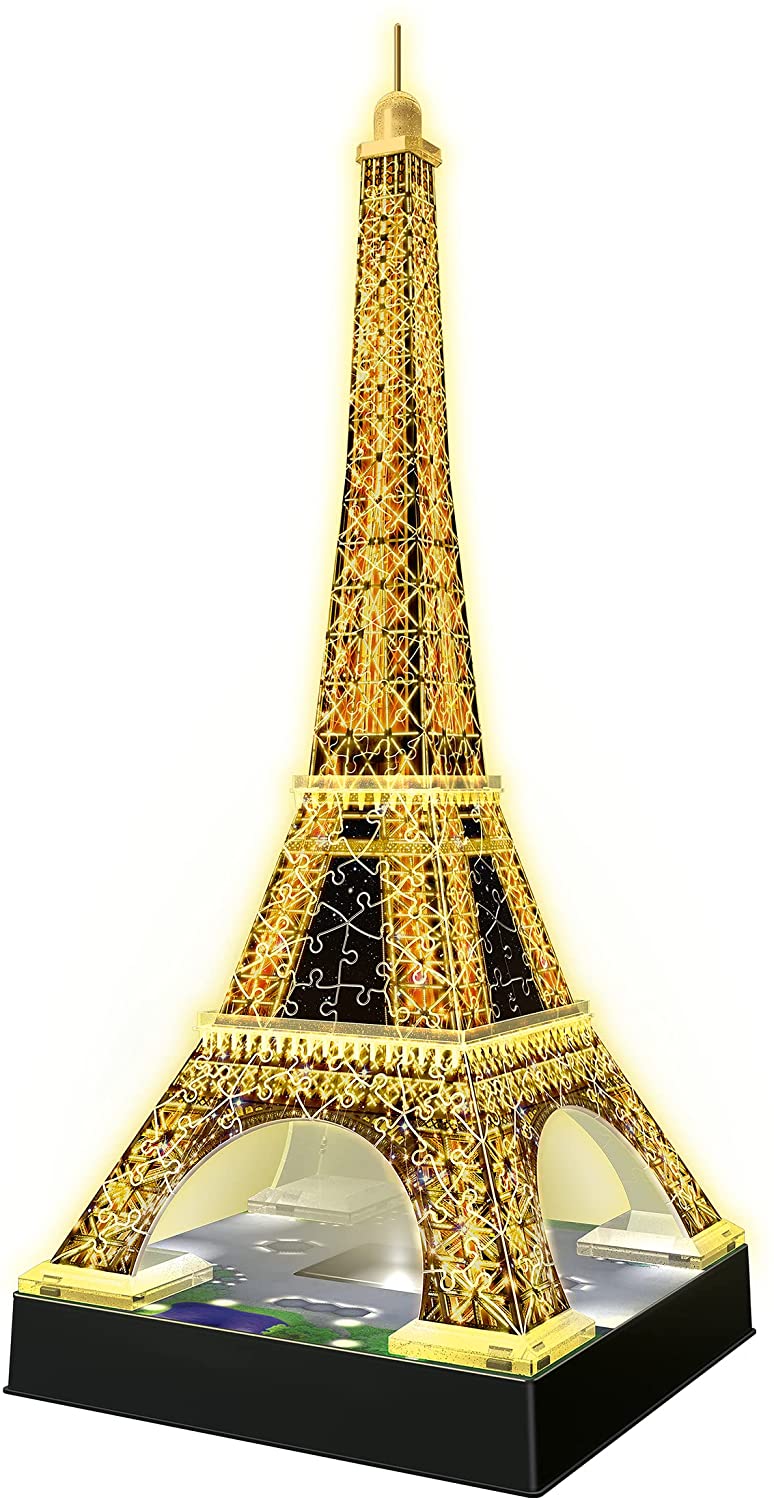 tour eiffel con led - puzzle 3d 243 pezzi
