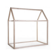 struttura letto casetta natural, legno di faggio massello - 140x70 cm