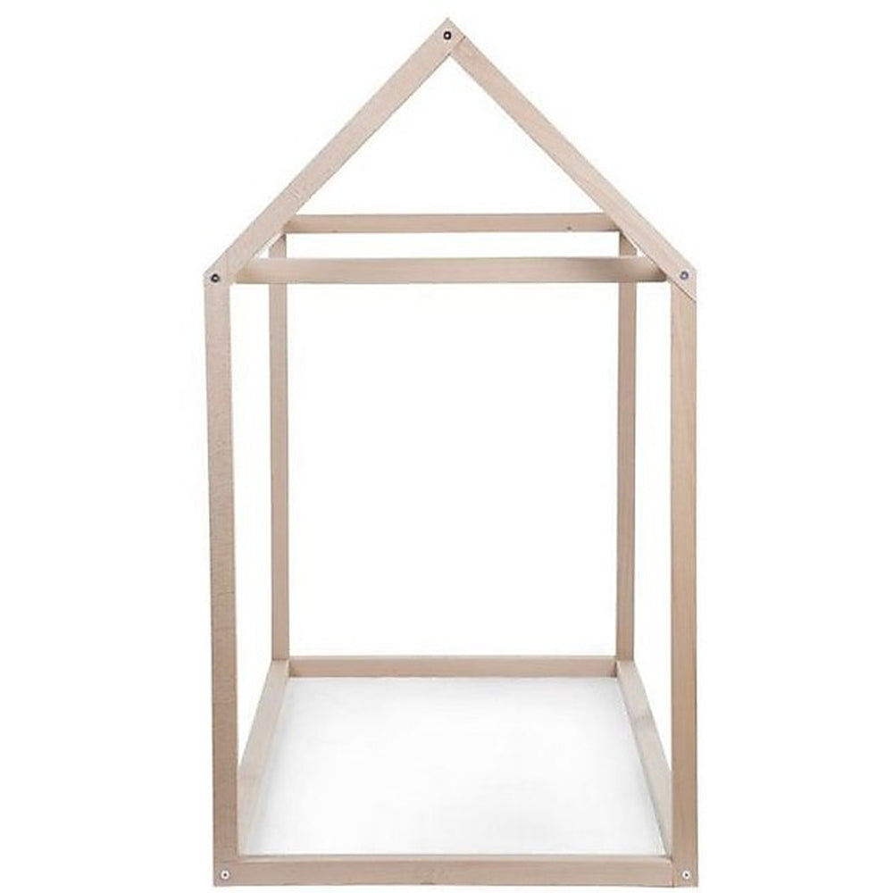 struttura letto casetta natural, legno di faggio massello - 140x70 cm