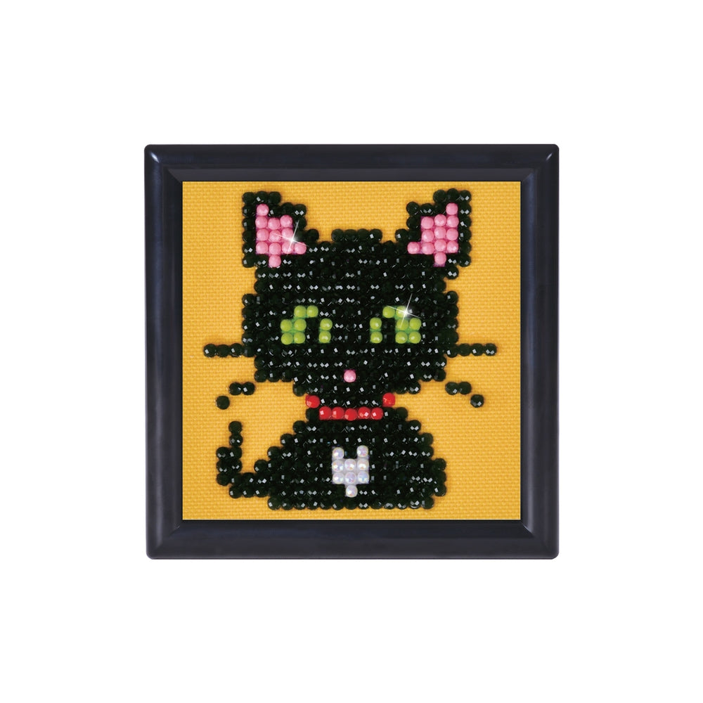 green eye sparkle with frame black - diamond dotz starter dds.019f 7,6x7,6cm