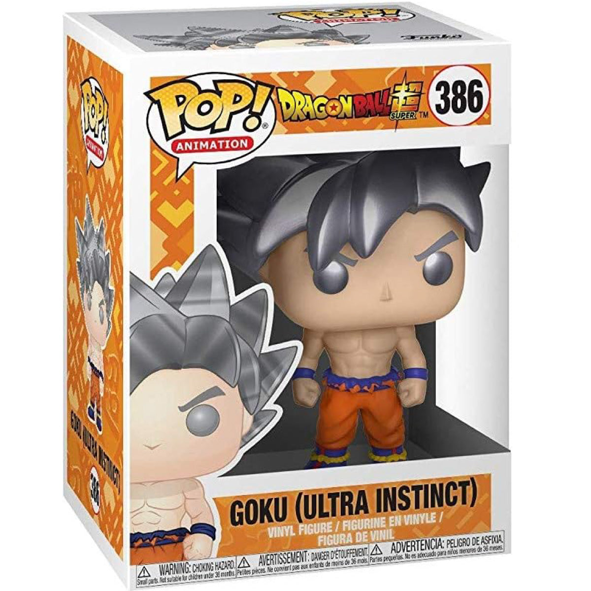 dragon ball super - goku ultra instinct form silver 9cm - funko pop! 386