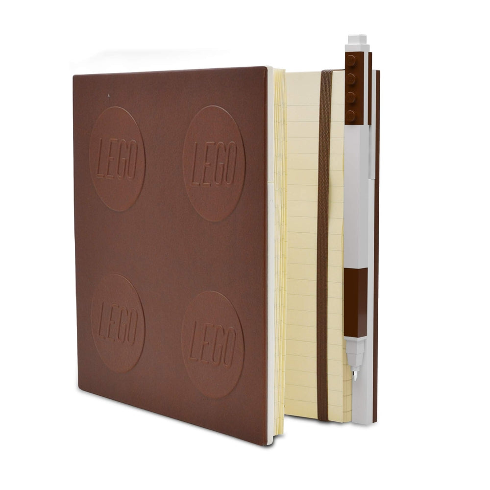 Cancelleria notebook quaderno con 1 penna colore marrone
