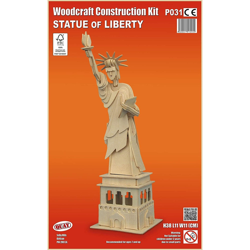 statue of liberty - kit di costruzioni in legno (certificazione fsc)