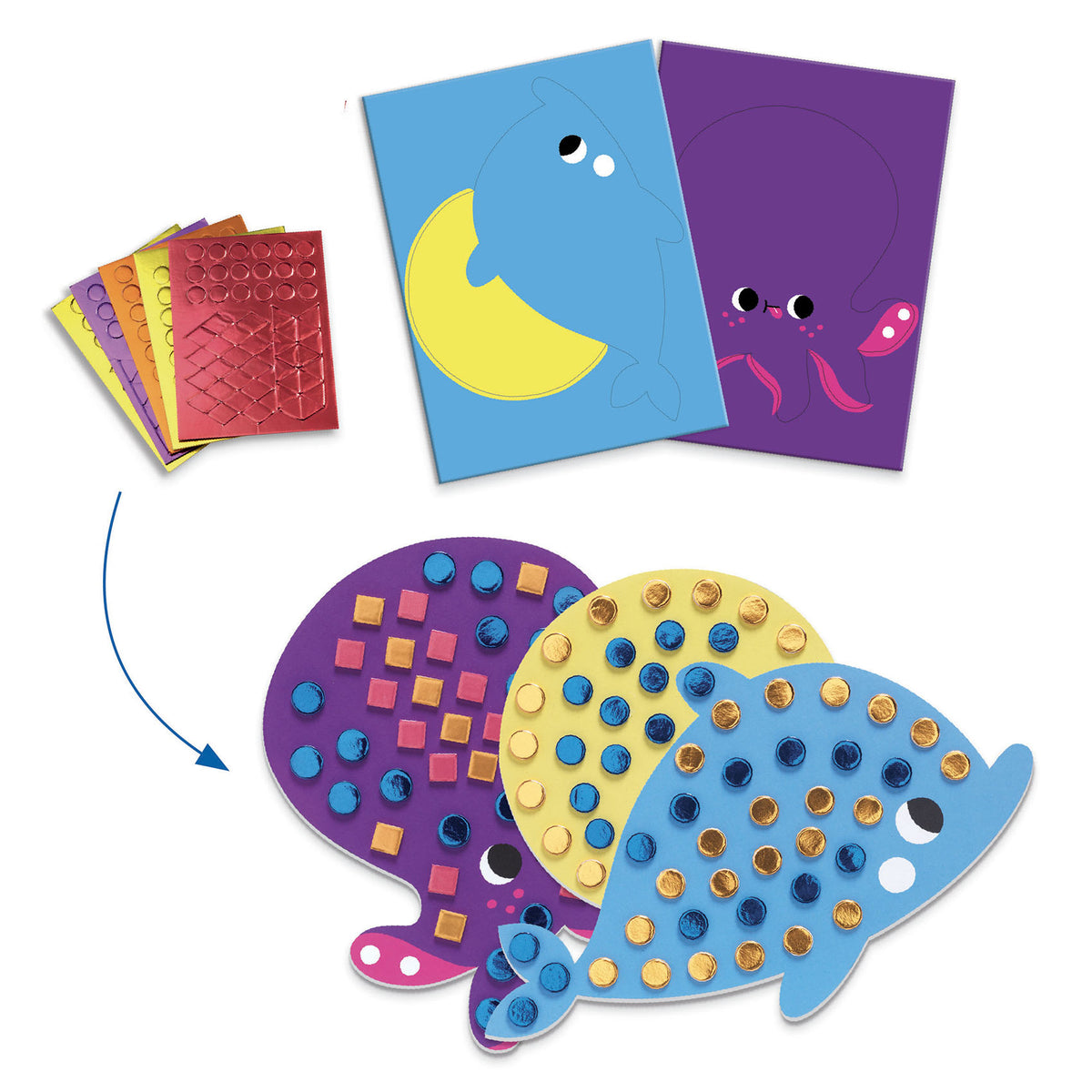 gli amici del mare - kit creativo con 6 attività