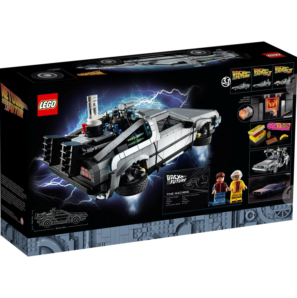 LEGO Icons 10300 macchina del tempo delorean ritorno al futuro