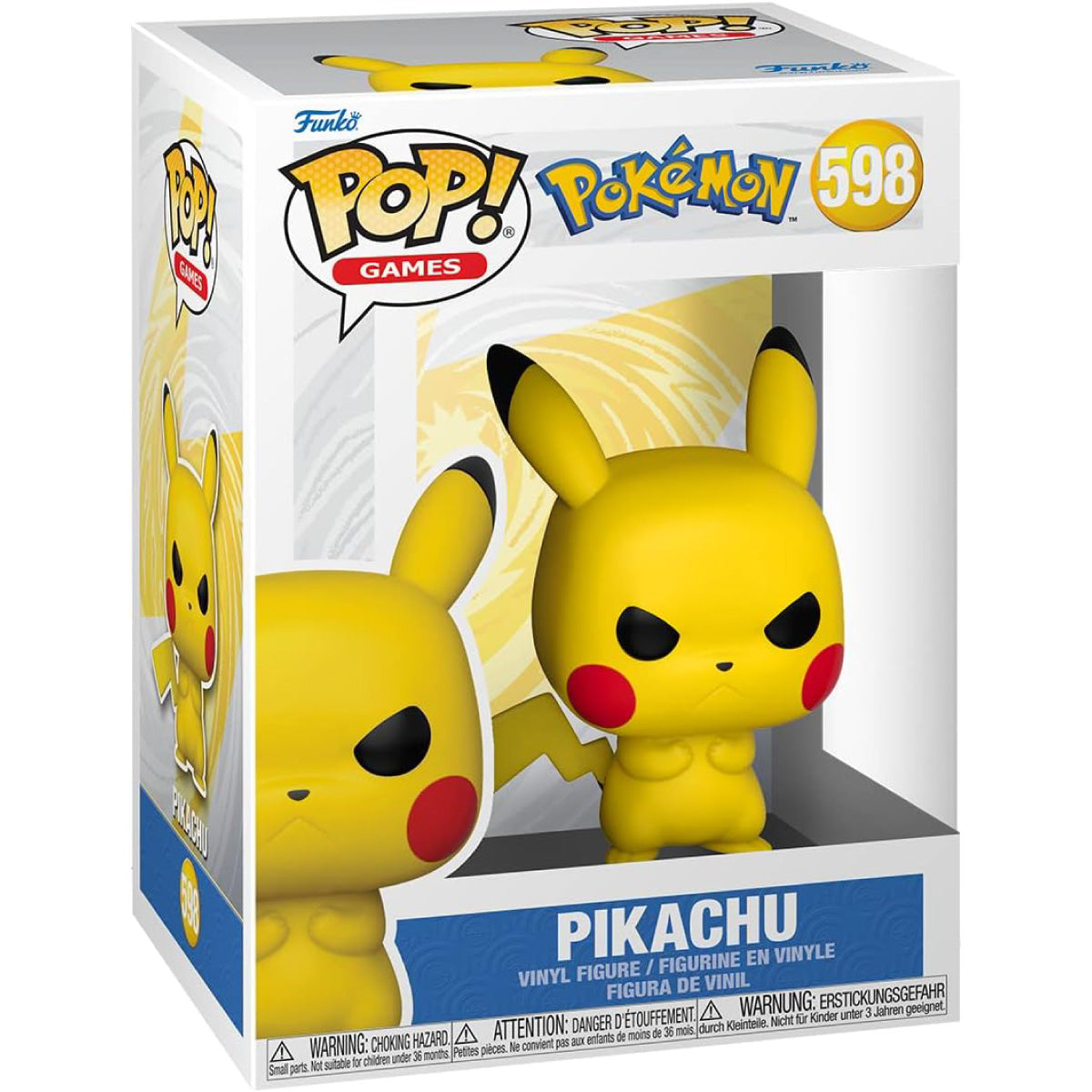 pokémon - grumpy pikachu 9cm - funko pop! 598