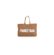 family bag borsa fasciatoio 55 x 18 x 40 cm - camoscio con dettagli teddy - include materassino per il cambio!
