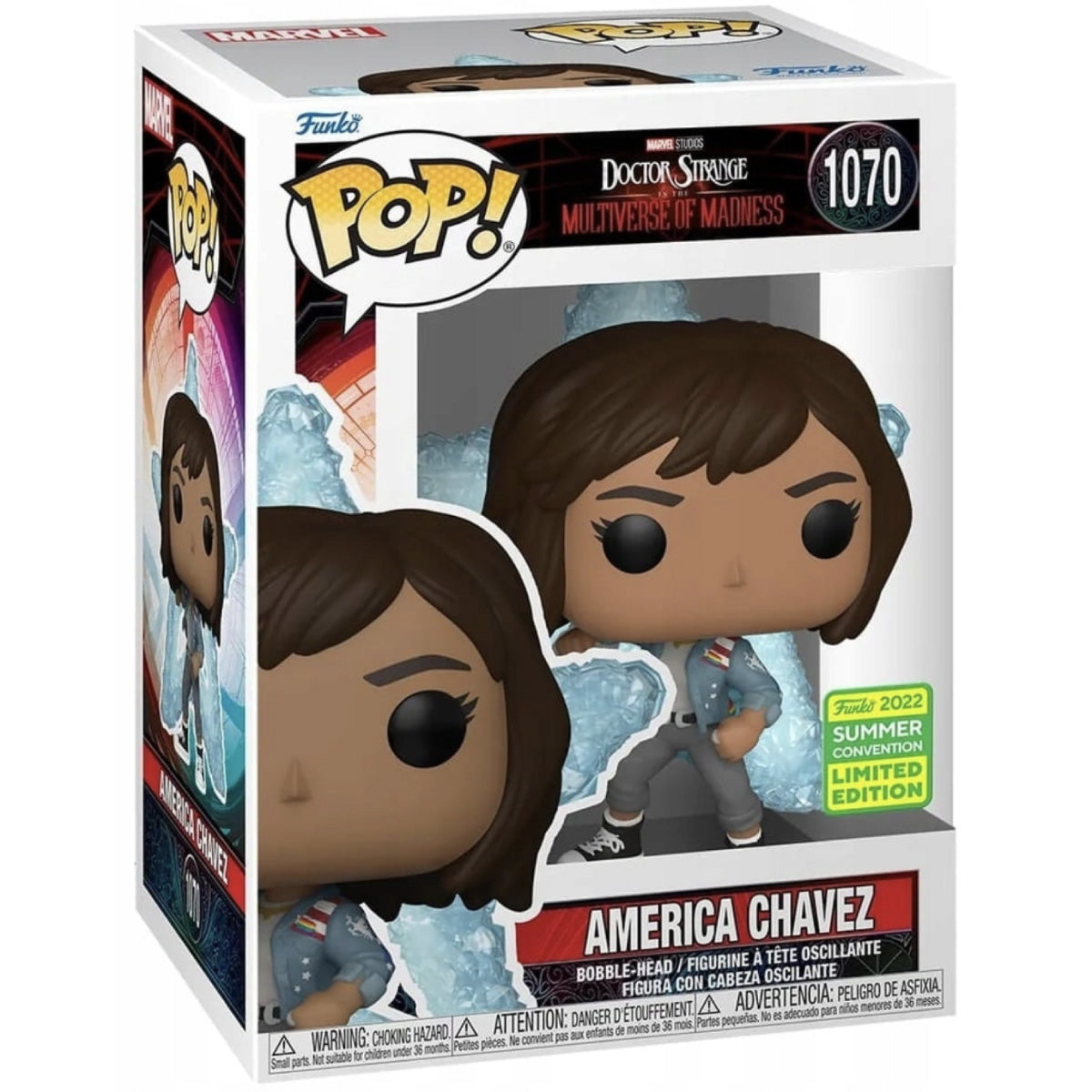 marvel: doctor strange in the multiverse of madness - america chavez 9cm - funko pop 1070