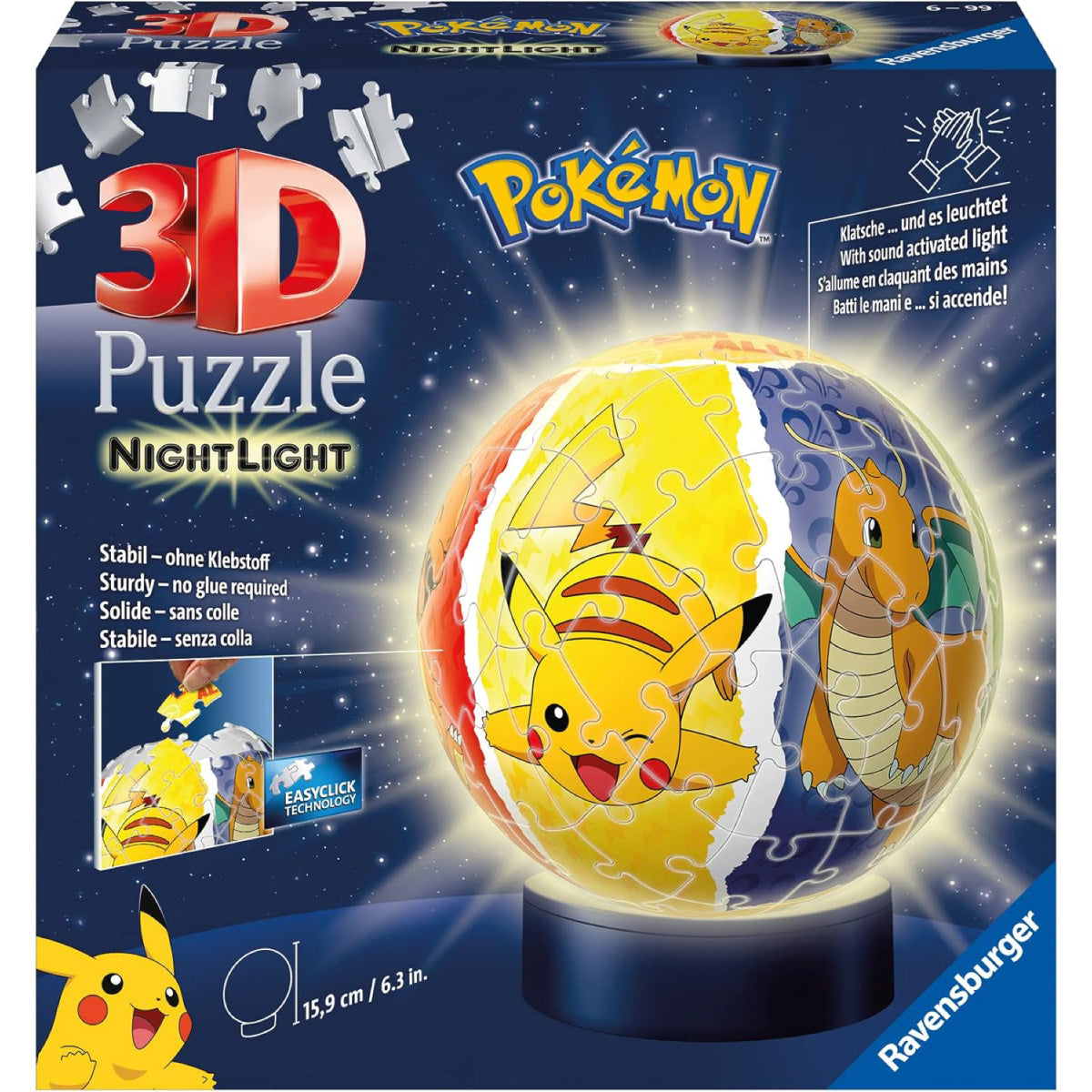 pokémon - nightlamp - puzzle 3d