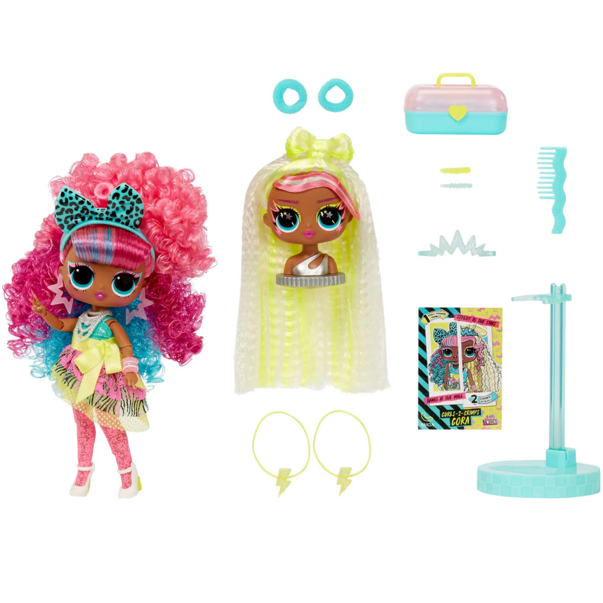 lol surprise tweens - surprise swap - curls-2-crimps cora - fashion doll