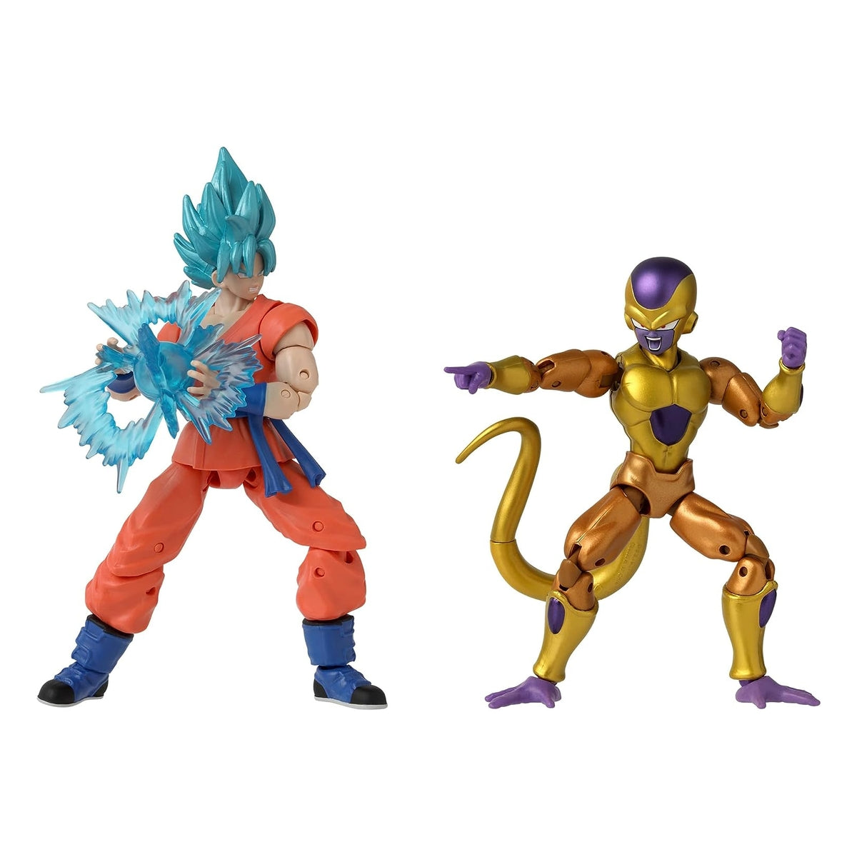 dragon ball super - dragon stars series battle pack - goku super saiyan blue vs golden freezer 17cm