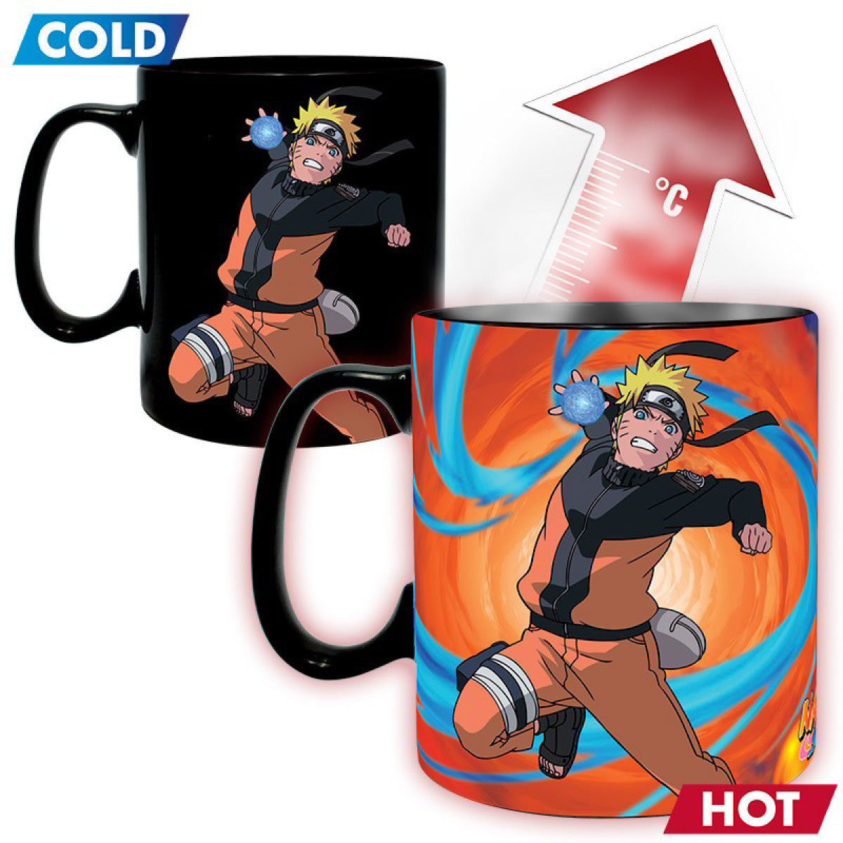 naruto shippuden - tazza heat change 460ml - duello