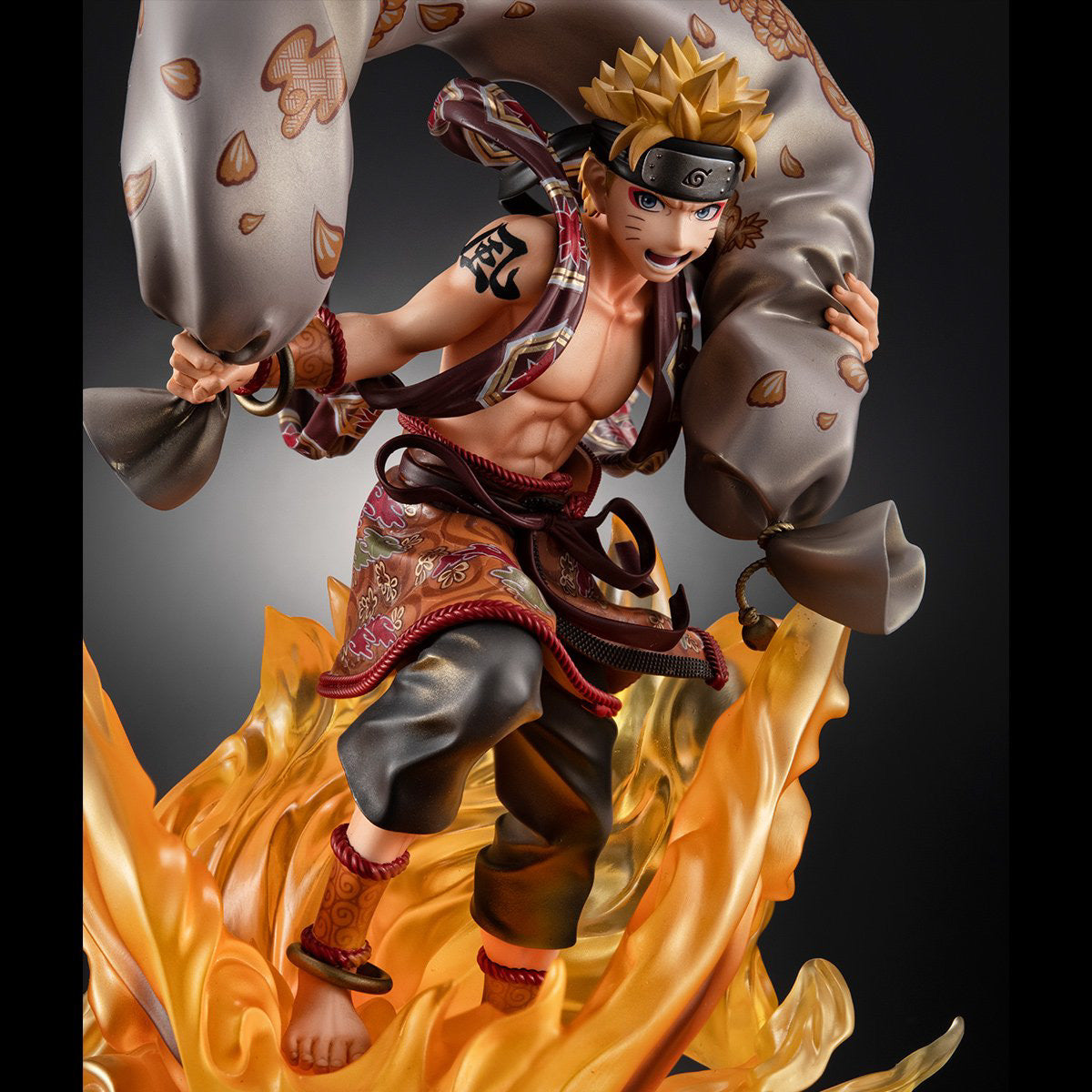 naruto shippuden - naruto uzumaki wind god - precious gem series pvc 28cm