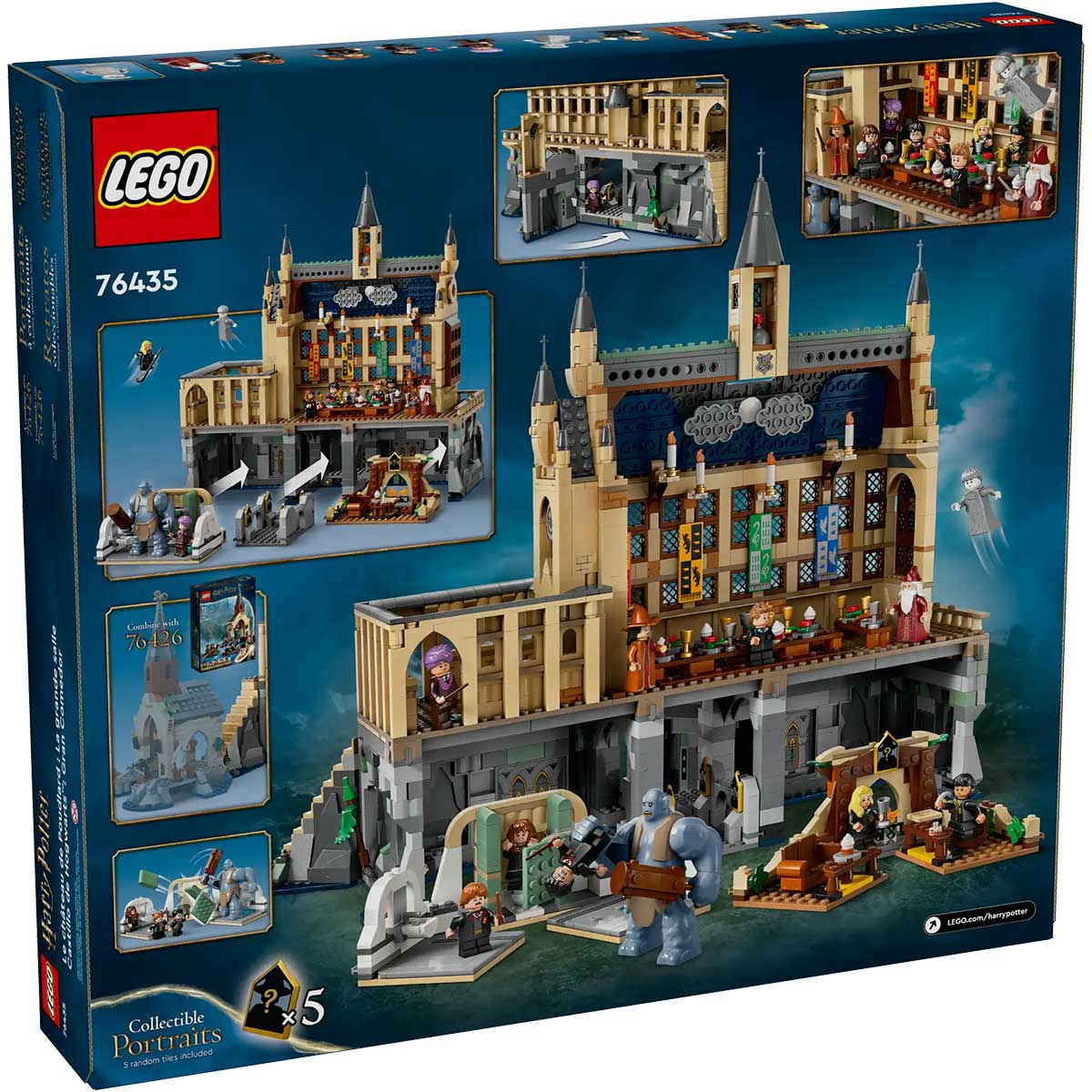 LEGO Harry Potter 76435 castello di hogwarts: sala grande