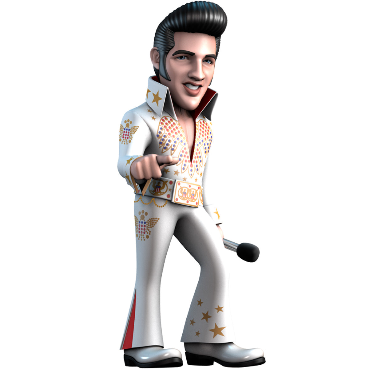 elvis presley con il vestito bianco - music 104 - minix collectible figurines