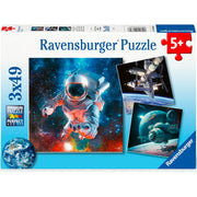 avventure nello spazio - puzzle 3x49 pezzi