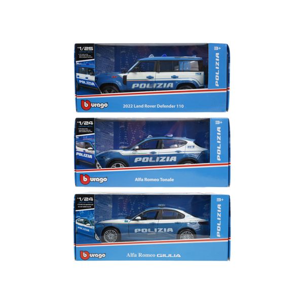 auto burago polizia 1:24 - un modello assortito
