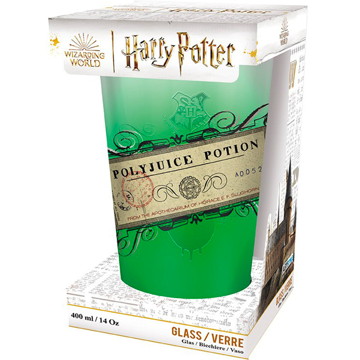harry potter - bicchiere large glass 400ml - polyjuice potion