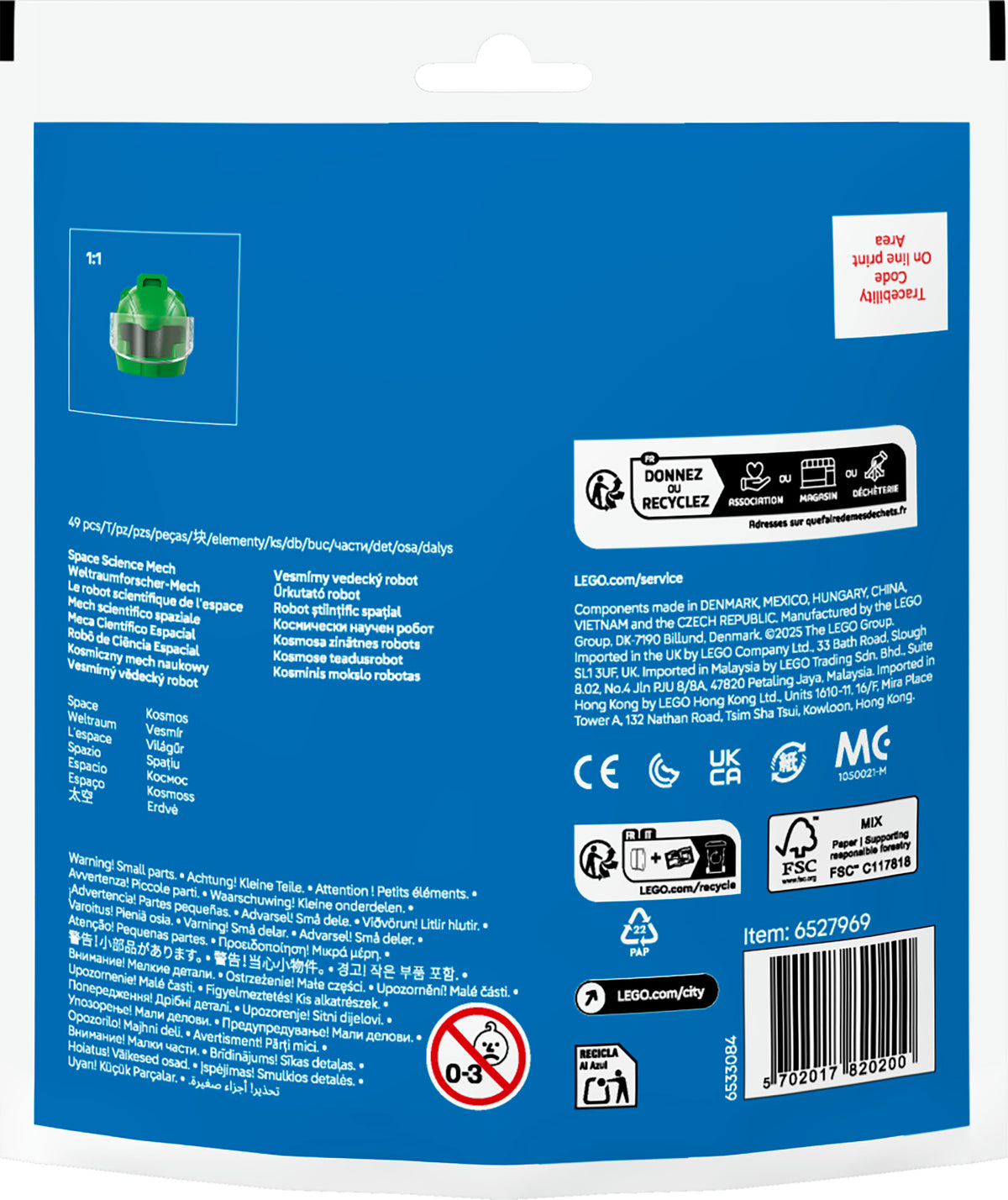 LEGO City 30694 mech scientifico spaziale