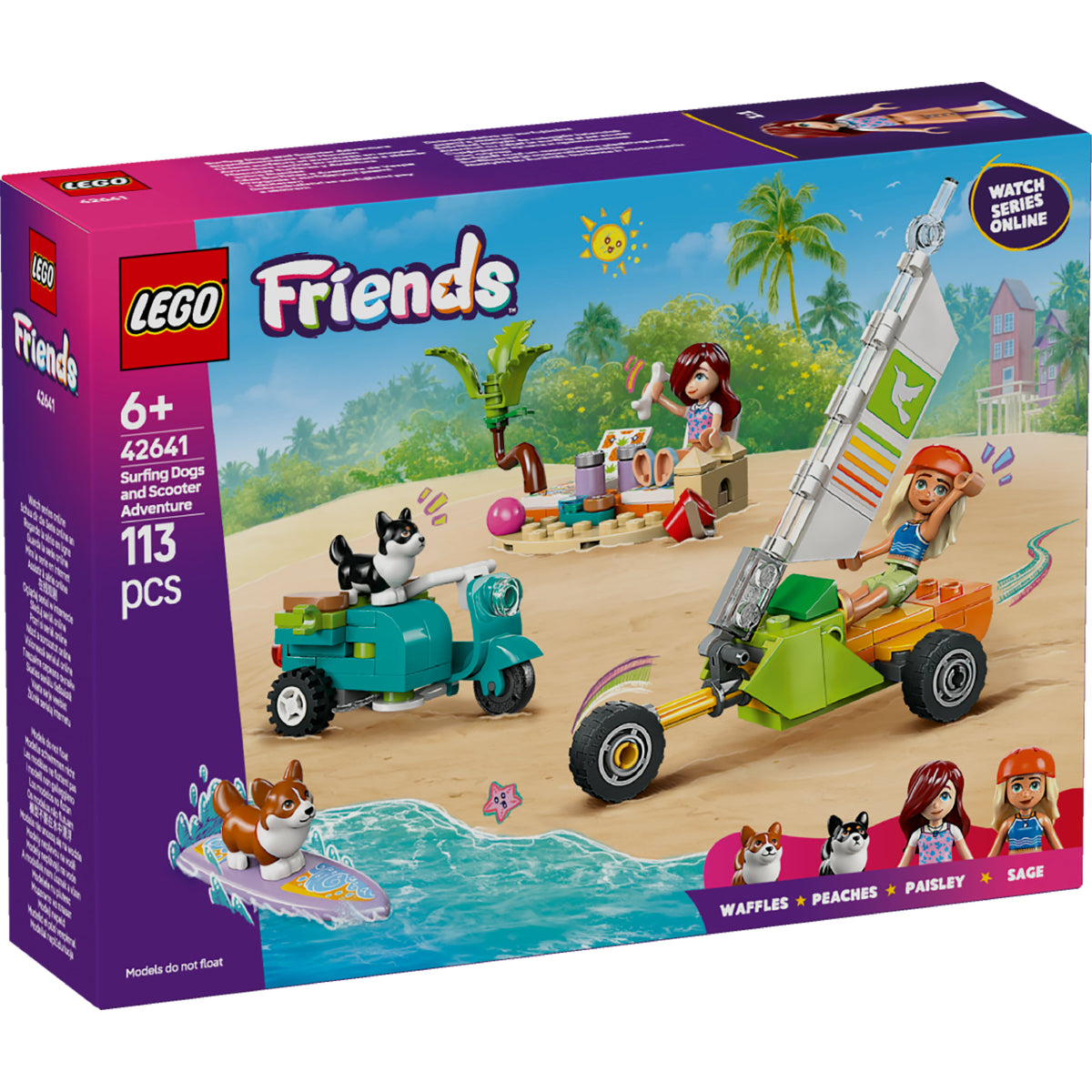 LEGO Friends 42641 avventure canine su windskate e sidecar