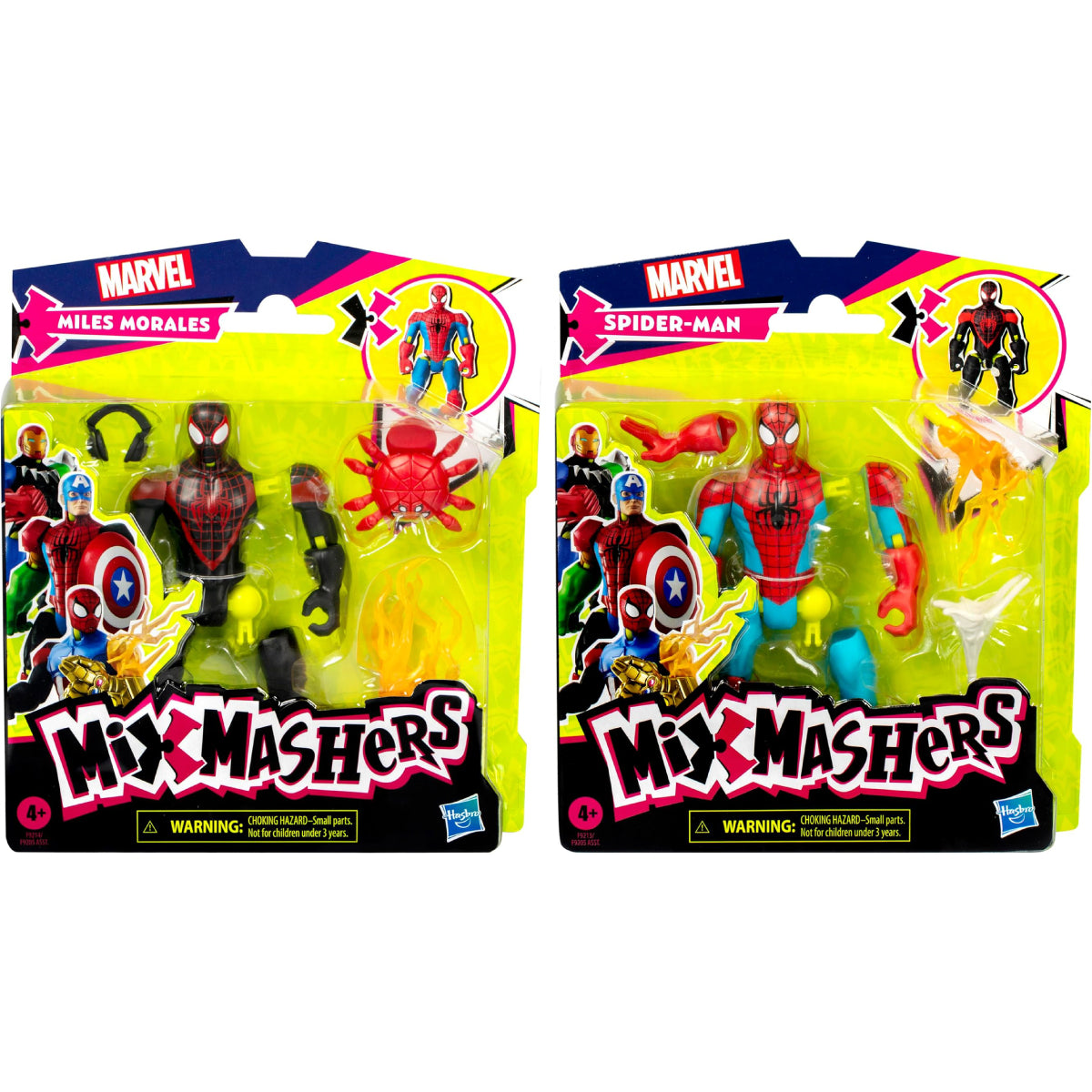 marvel - mixmashers - personaggio con accessori - modello assortito miles morales/spider man