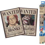 one piece - set 2 chibi posters 52x38cm - wanted shanks & blackbeard