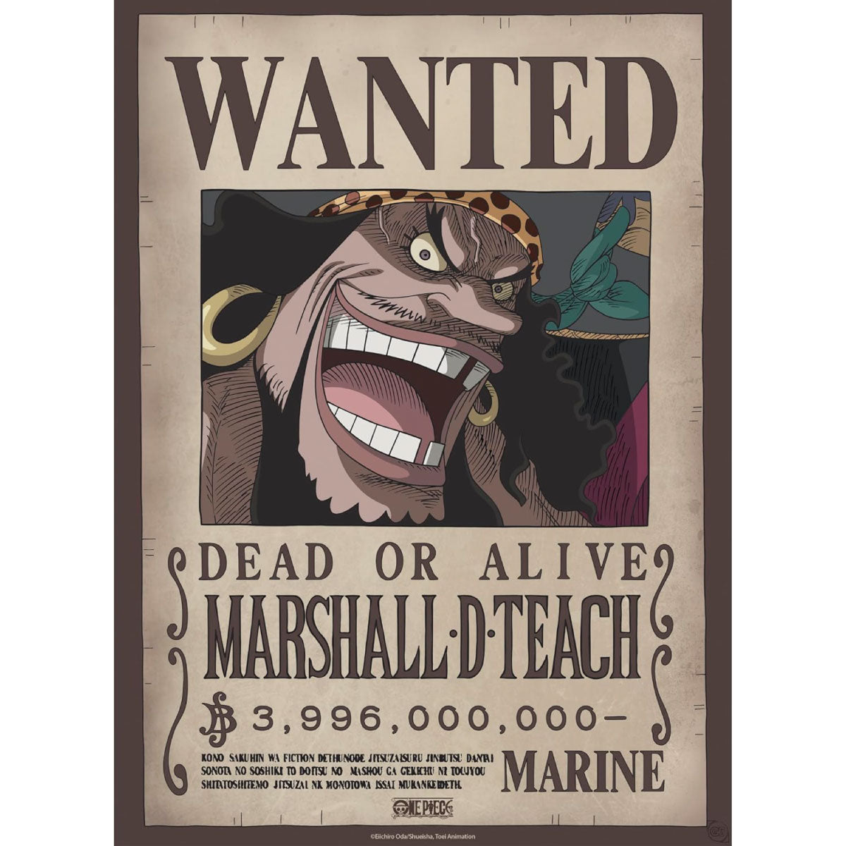 one piece - set 2 chibi posters 52x38cm - wanted shanks & blackbeard
