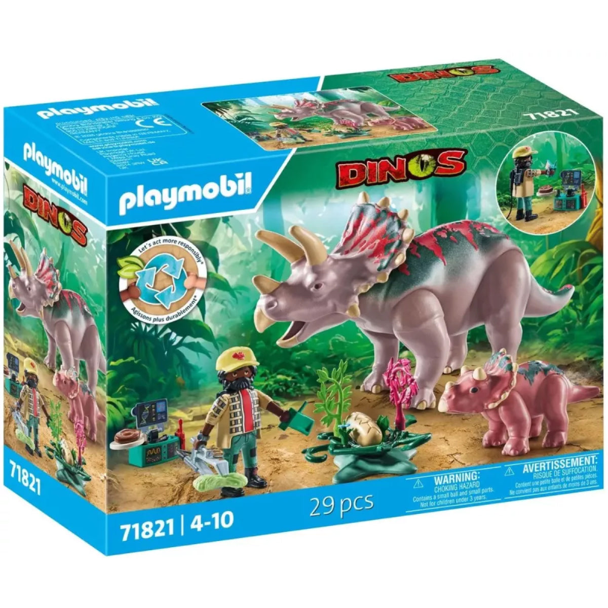 triceratopo con cucciolo