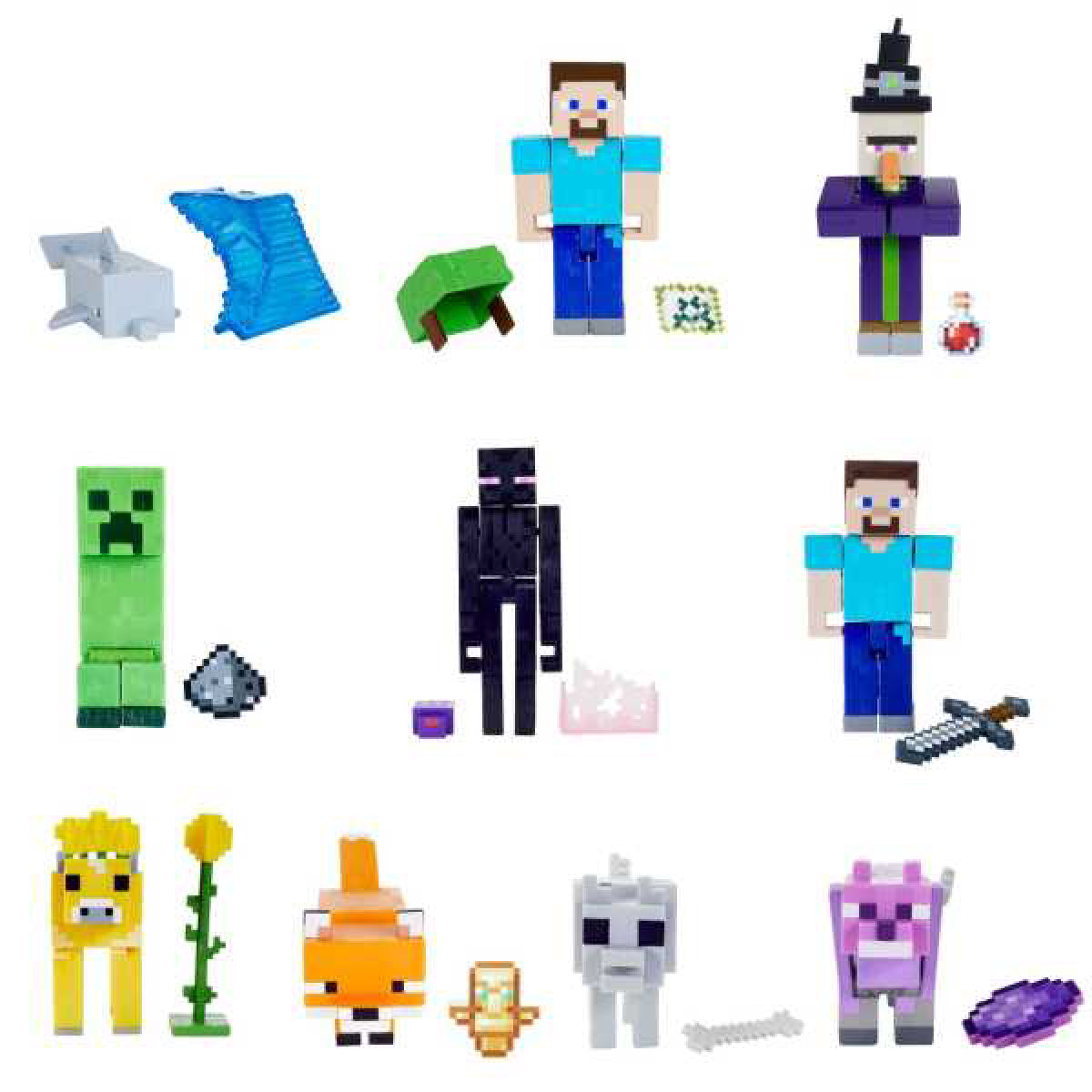 minecraft - personaggio 10cm - modello assortito
