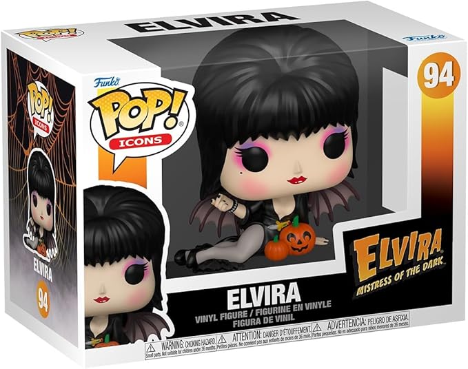 elvira mistress of the dark - elvira with pumpkins 9cm - funko pop! 94