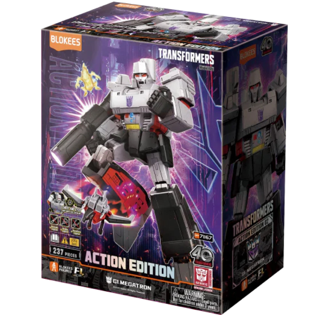 transformers - action edition 02 - g1 megatron - 237pz - light-up eyes e chest