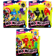 marvel - mixmashers - personaggio con accessori - modello assortito cpt. america/black panther/iron man