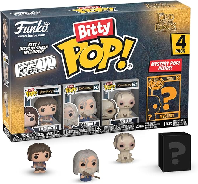 the lord of the rings - 4 pack 3cm  - funko pop bitty
