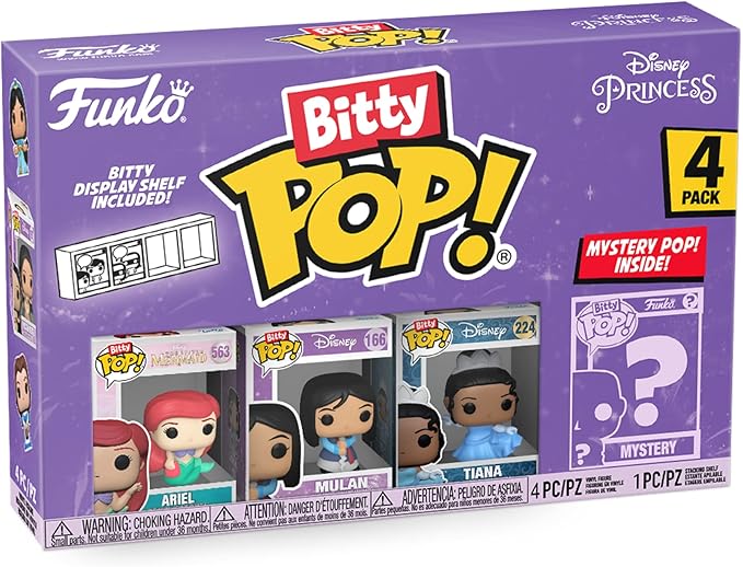 disney - princess ariel 4 pack 3cm  - funko pop bitty