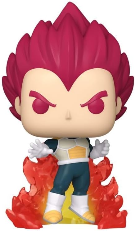 dragon ball super - vegeta super saiyan god 9cm - funko pop! 1868 glow
