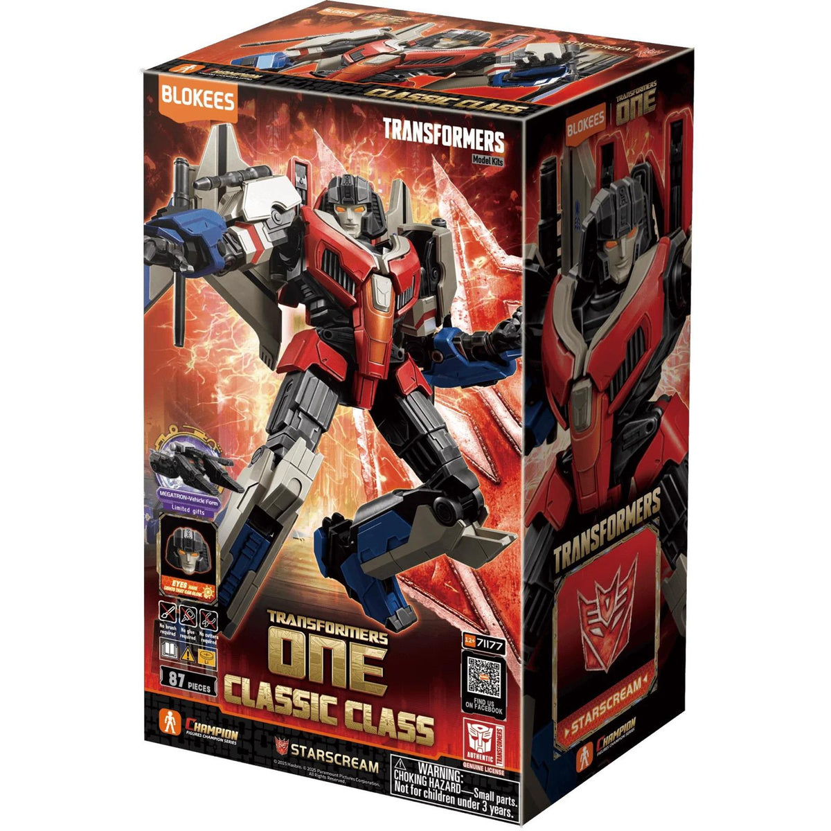 transformers one - classic class 16 - starscream - 87pz - light-up eyes