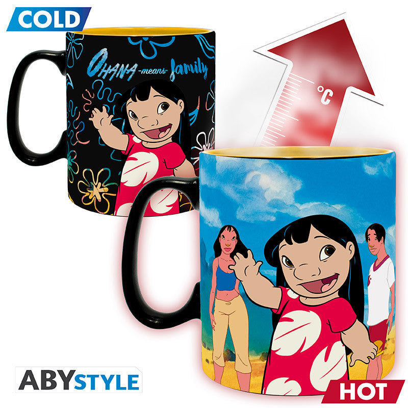 disney - tazza termosensibile 460ml - lilo & stitch