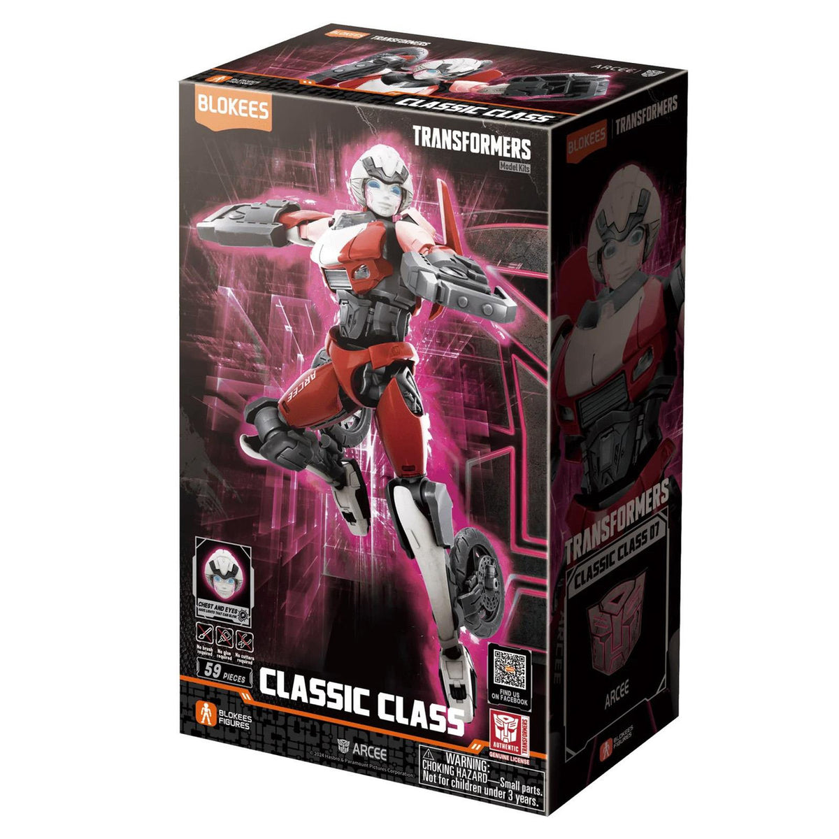 transformers - classic class 07 - arcee - 59pz - light-up eyes e chest