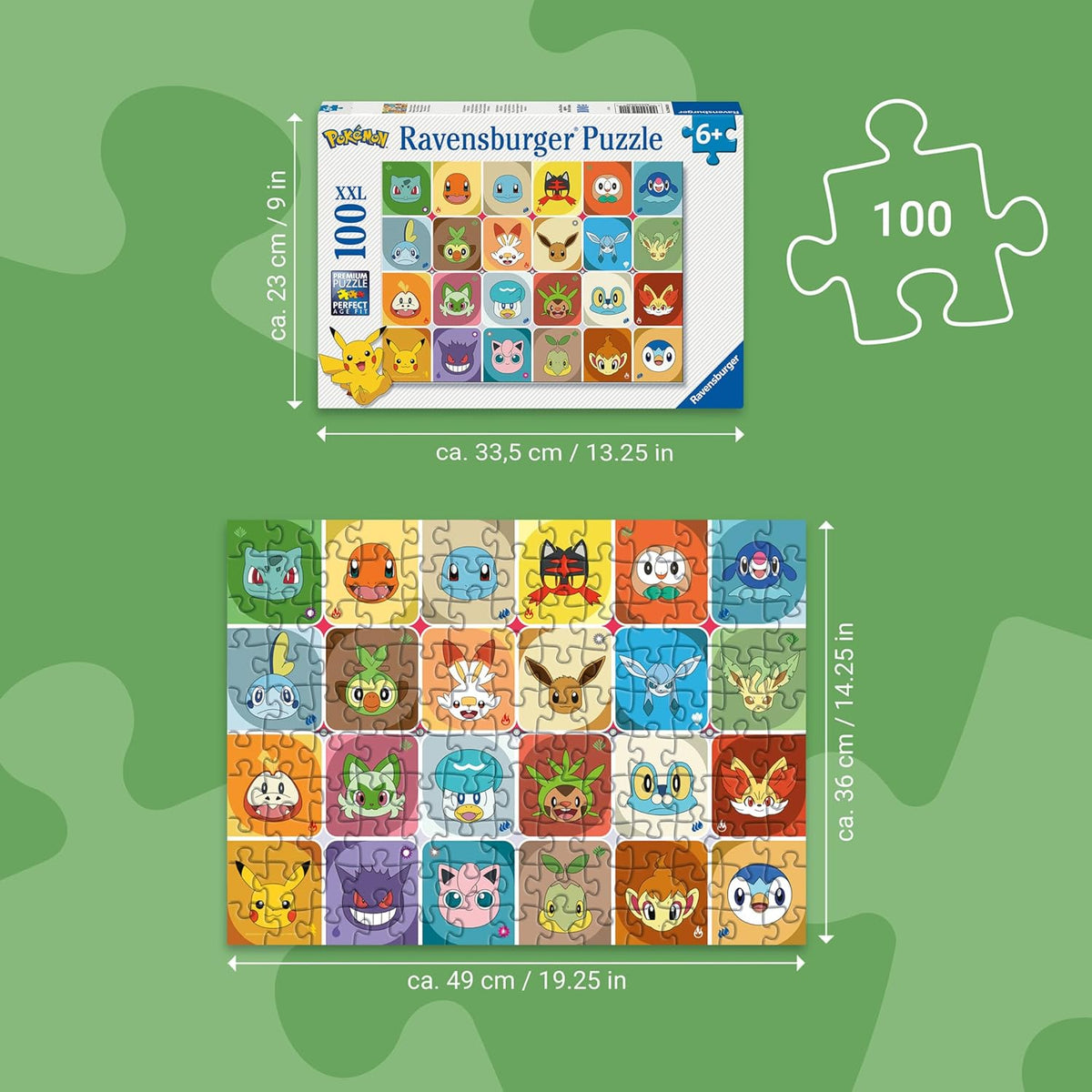 pokemon - puzzle 100 pezzi xxl