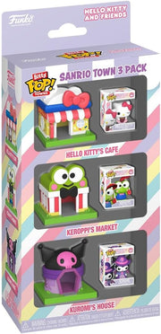hello kitty: sanrio town - 3 personaggi assortiti - funko bitty pop town