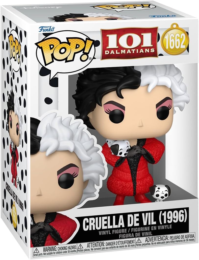 disney 101 dalmatians - cruella de vil (1996) 9cm - funko pop! 1662