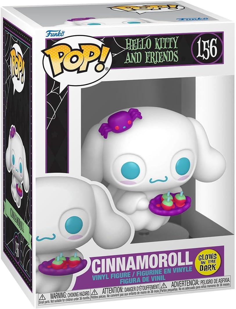 hello kitty and friends - cinnamoroll spooky (glow in the dark) 9cm - funko pop! 156