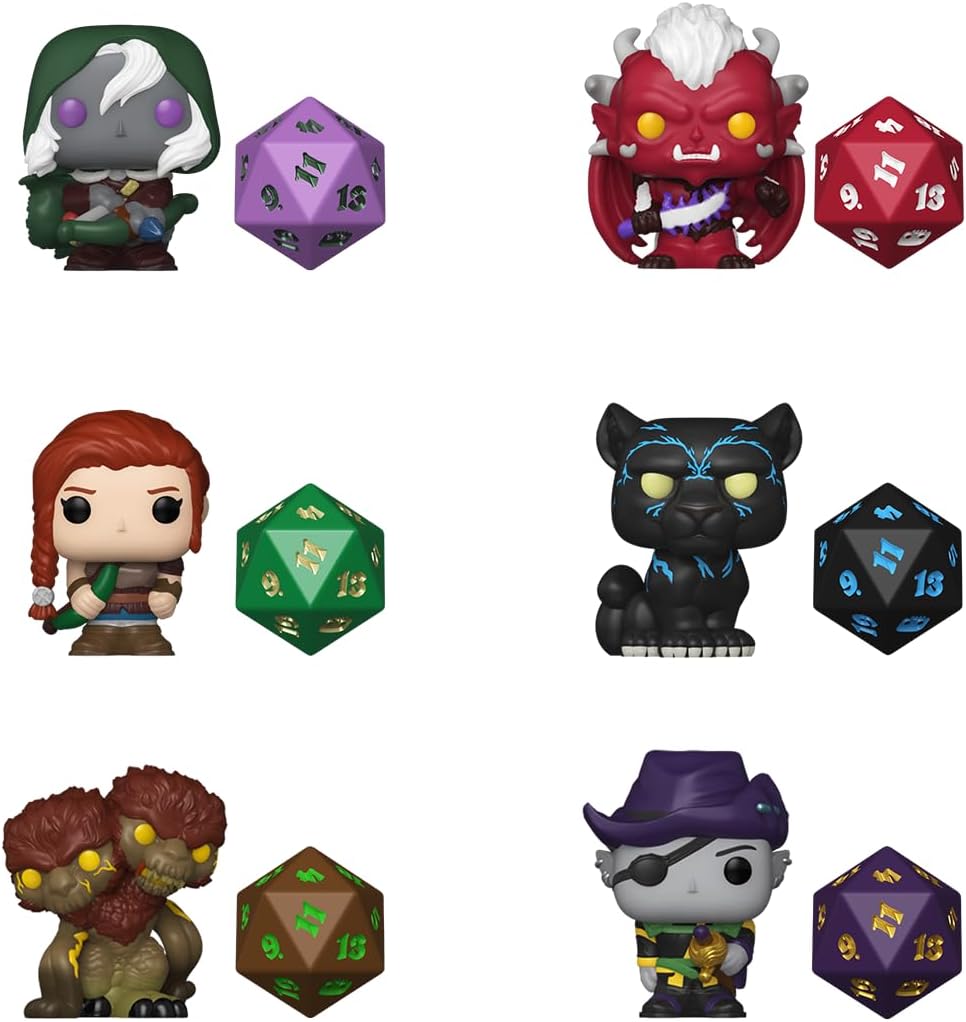 bitty pop + dice: dungeons & dragons  - 1 pz assortito
