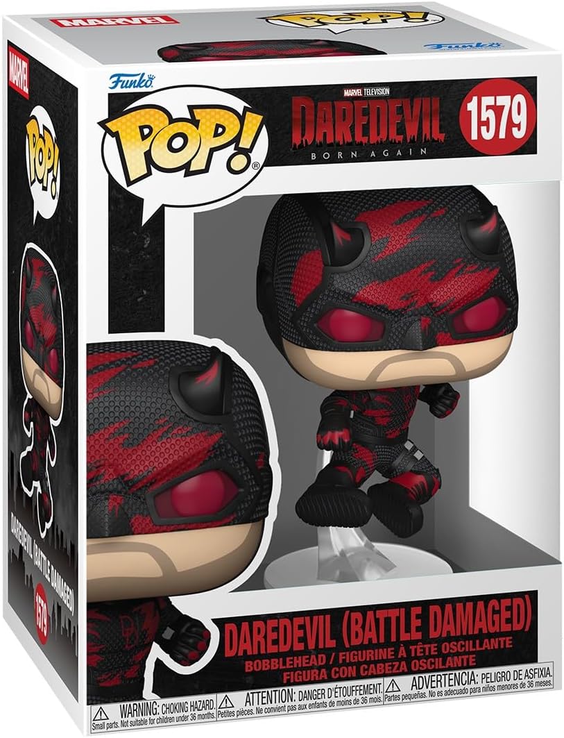 daredevil born again - daredevil (battle damaged) 9cm - funko pop! 1579
