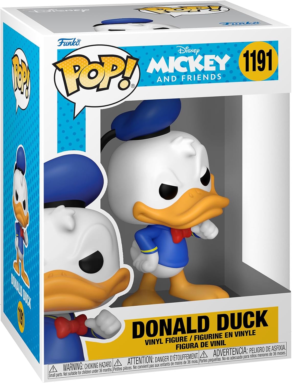 disney mickey and friends - donald duck 9cm - funko pop! 1191
