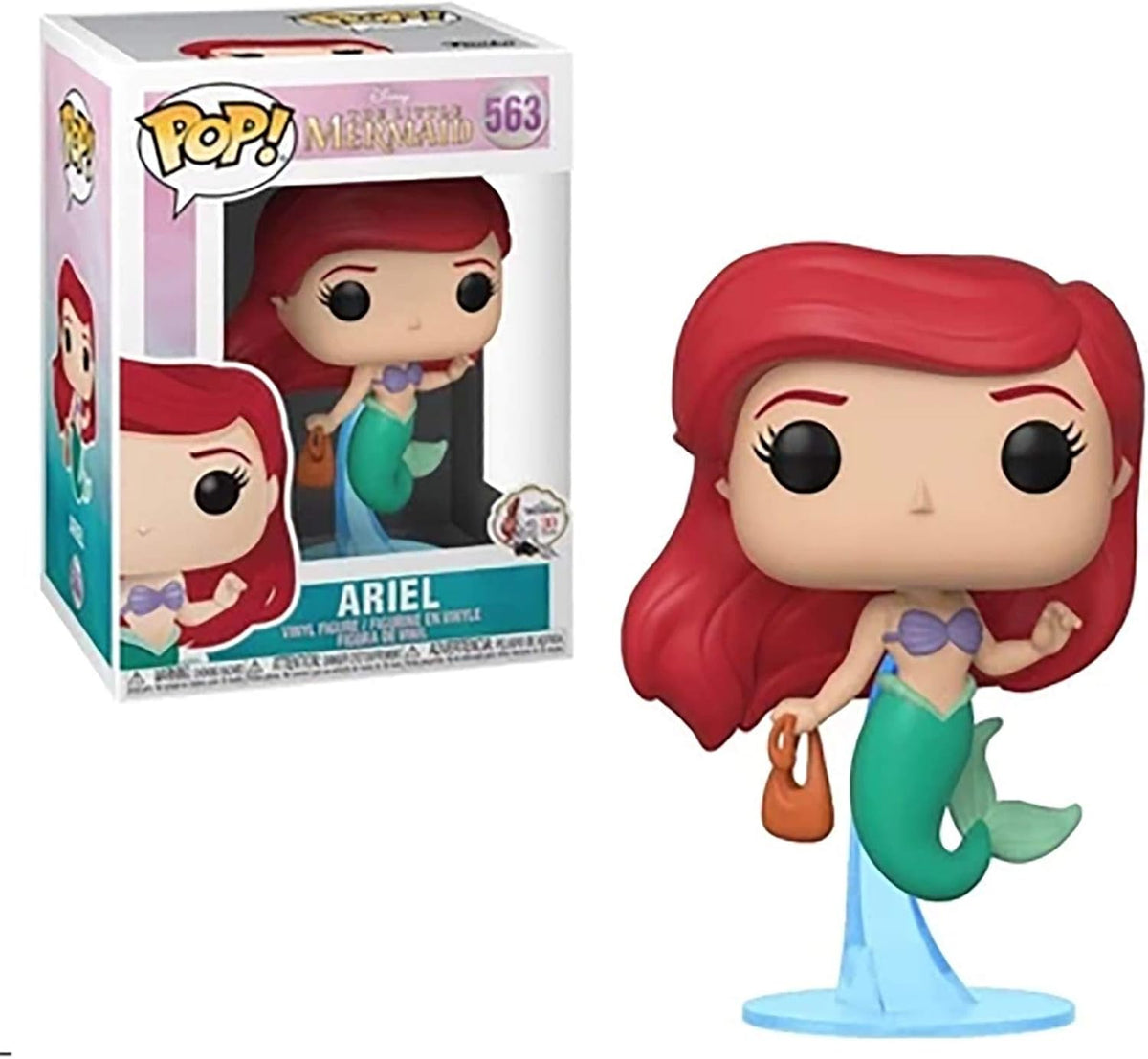 disney little mermaid - ariel with bag 9cm - funko pop! 563