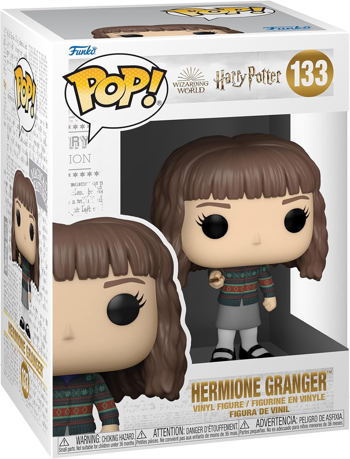 harry potter - hermione con bacchetta 9cm - funko pop! 133