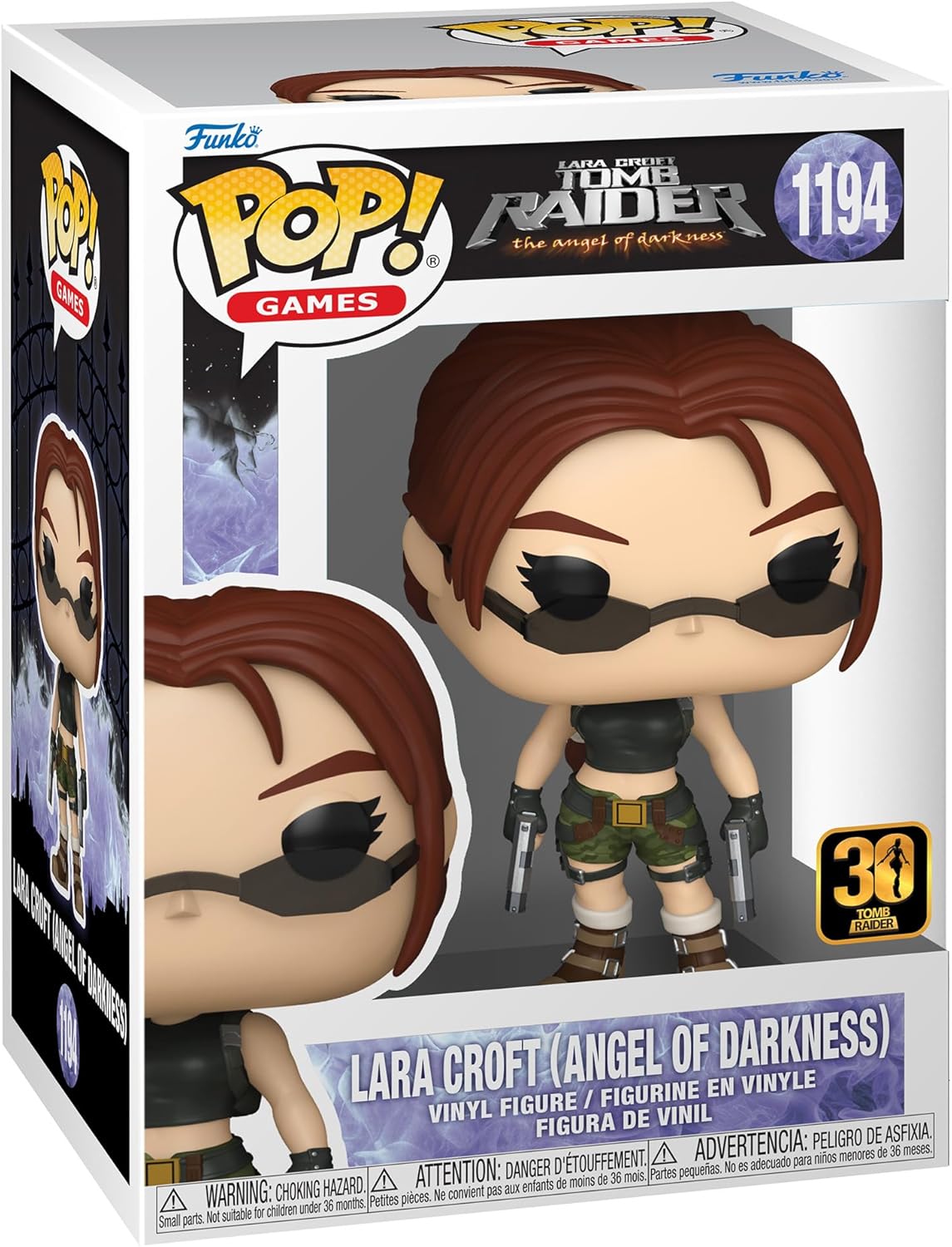 tomb raider - lara croft the angel of darkness 9cm - funko pop! 1194