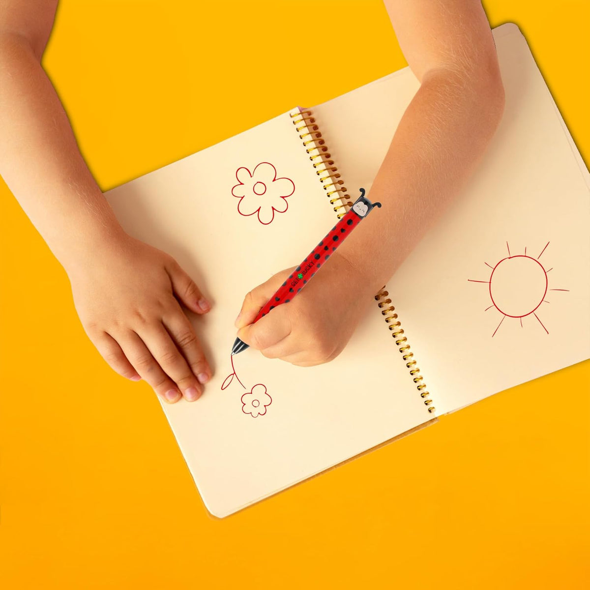 penna a due colori - click&clack - ladybug