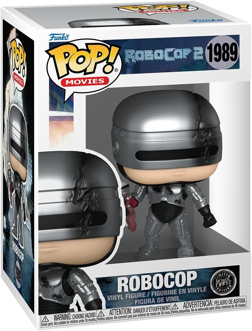 robocop 2 - robocop metallic 9cm - funko pop! 1989 chase